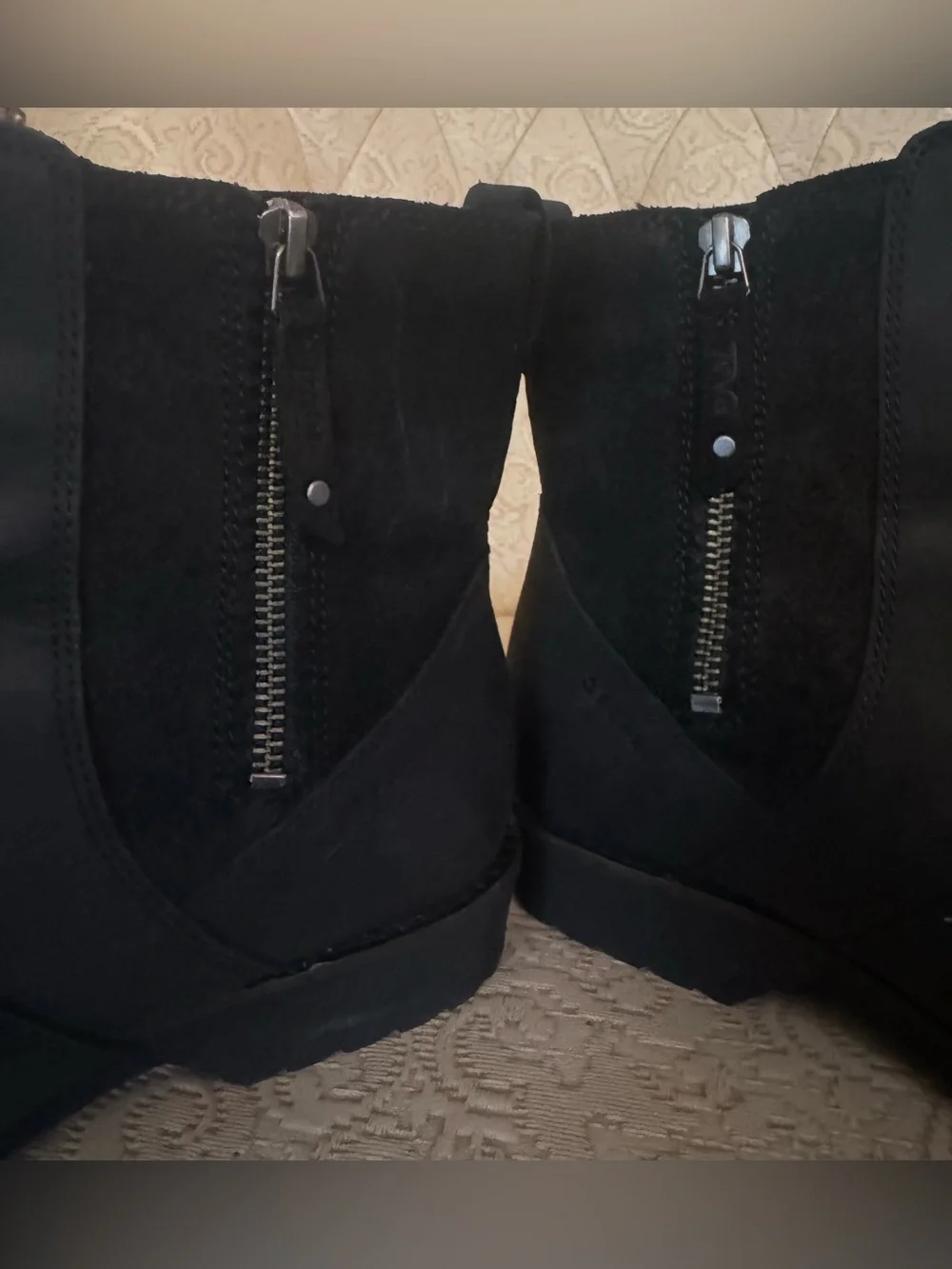 Teva Vina Waterproof Leather Ankle Boots Black Women’s Size 8